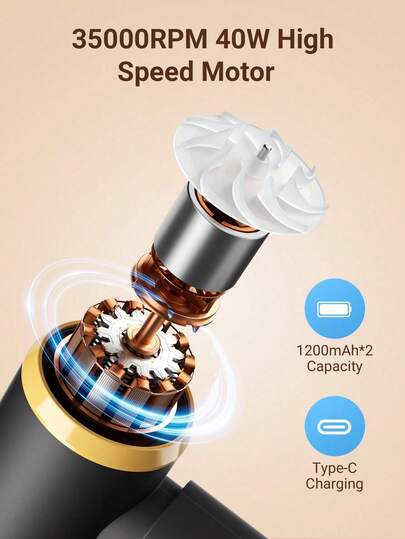 Teckwe This Car Stofzuiger Cleaner Set Includes 6000PA Accessories. Powerful Wireless Is Cars Homes, Strong Suction Protection Functions, Battery, High Power view 4