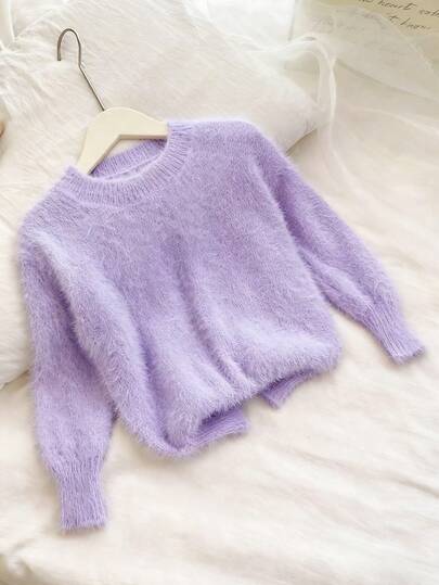 Elladie kids New Fashionable Versatile Cute Girls Solid Color Pullover Sweater Purple Girl Clothes Jumper For Girls 12 Year Old Girl Jumper Purple Purple Sweater For Girls Lilac Jumper Knit Set Girls Sweater Autumn Clothes Winter Clothes Girl Clothes Autumn And Winter Clothes Girls Knitted Top Autumn Clothing 3 4 Years Toddler Sweater Sweaters For Kids Jumper For Girls Girls Knitted Top Autumn And Winter Young Girls Kids Sweaters Girl Clothes Sweaters For Girls 12 Year Old Girl Jumper Purple Or Lilac Lilac Sweater