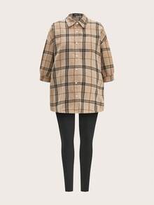 Modmama 孕妇女士休闲轻便运动夏季套装，格子衬衫 3 件/套