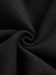 Franclia Women's Polo Collar Half Zip Raglan Sleeve Fleece Sweatshirt, Autumn/Winter - Black and White - View 5