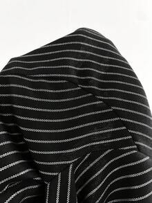 Elamini Women's Striped Tie-Up Long Sleeve Cropped Fashionable Fitted Patchwork Collar Shirt