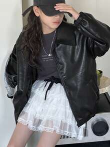 Dazy Kids 少女PU皮夹克