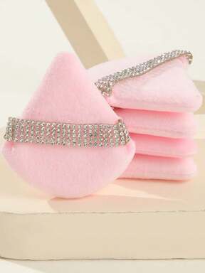 3/13PCS Flocked Makeup Sponges Soft Velvety Fluffy Powder Puff For Loose Powder Foundation Blending Face Body Makeup Tool Set Travel Portable Must Have Professional Makeup Accessories