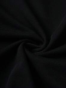 Transformers X SHEIN Set de sudadera y pantalón de chándal de punto con estampado de robot de cuello redondo y hombros caídos para niño preadolescente - Negro - Ver 6