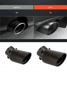 Universal Car Exhaust Tail Pipe Tip Stainless Steel Muffler Accessory SUV Truck Custom Fit Upgrade Easy Installation Vehicle Modification Enhancement - Multicolor - View 4