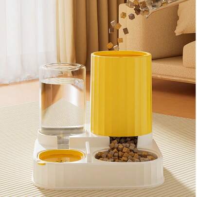 PETSIN 1 Automatic Cat Feeder, Dog Bowl, Pet Bowl, Cat Bowl 2-In-1 Water Dispenser, Cat Bowl, Pet Supplies