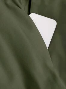 EMERY ROSE 女士冬季服装长袖抽绳腰连帽保暖内衬长款休闲加厚棉服外套 - 彩色 - 查看 4