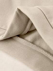 SHEIN 2件套男婴可爱百搭字母印花连帽卫衣+绿色运动裤套装，男女通用婴儿服装，婴儿冬季服装 - 彩色 - 查看 6