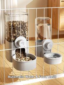 PETSIN 猫咪悬挂式宠物饮水器、狗狗饮水用品、悬挂式笼子、狗狗水盆、猫咪食盆、自动喂食器