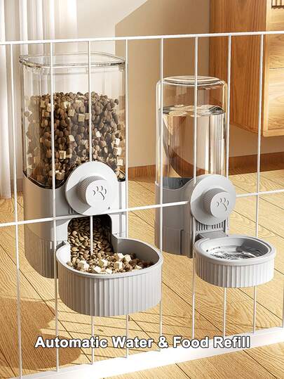 PETSIN 猫咪悬挂式宠物饮水器、狗狗饮水用品、悬挂式笼子、狗狗水盆、猫咪食盆、自动喂食器