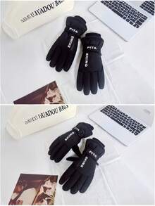 1SET Winter Gloves For Women Touchscreen Design All Season Warmth Thermal Insulation Soft Thermal Lined Non Slip Grip Suitable For Driving Skiing Hiking Running Party Halloween Christmas Daily Outdoor Activities Cold Weather Essentials Fashionable Comfort - Multicolor - View 10