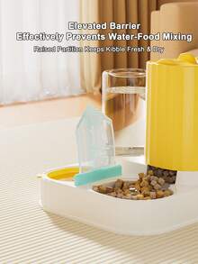 PETSIN 1个自动喂猫器，狗碗，宠物碗，猫碗二合一饮水器，猫碗，宠物用品 - 彩色 - 查看 7