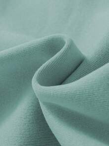 SHEIN Sparklyn 2件套少女休闲圆领卫衣和裤子套装 - 綠色 - 查看 7