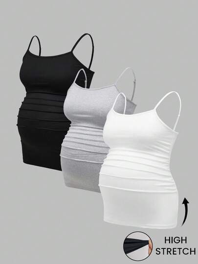 SHEIN ملابس علوية أساسي أحادي اللون للحامل للاستعمال اليومي