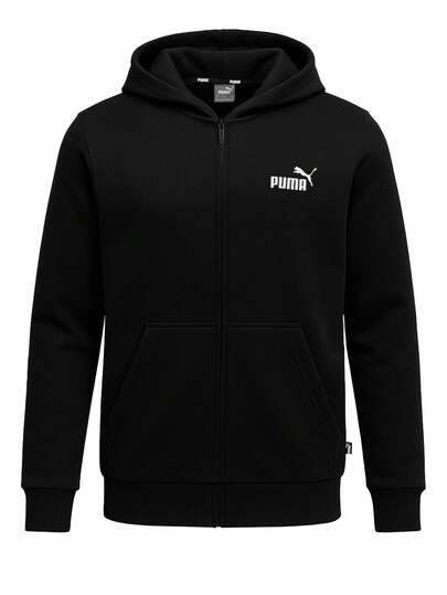 Puma Essentials Boys' Full Zip Hoodie Black