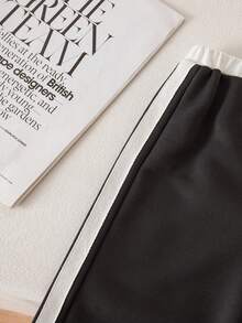 SHEIN Babygirl Casual Sporty Gray Loose Elastic Waist Pants - Grey - View 5