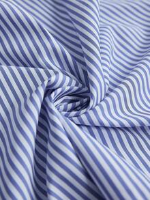 Aveloria Modichic Fashionable Design Sense Casual Loose Pleated Long Sleeve Striped Shirt - Multicolor - View 7