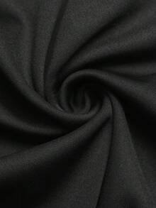 Lyxana Women's Colorblock Long Sleeve Button Design Elegant Commuter Dress - Black - View 7