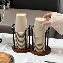 1 Highly Attractive Paper Cup Holder, Disposable Cup Holder, Desktop Coffee Table Storage Shelf, Tea Cup Coffee Cup Holder - Multicolor - View 6