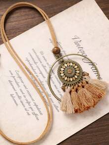 Cirelle Bohemian Long Necklace - Retro Exotic Tassel Sweater Chain For Women - Multicolor - View 10