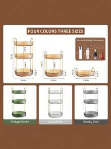 Hộp đựng đồ trang điểm xoay, Hộp đựng đồ phòng tắm dung tích lớn, Hộp đựng đồ chăm sóc da, Nước hoa, Mỹ phẩm, Phòng, Phòng tắm, Nhà, Phòng màu hồng, Đồ dùng sinh hoạt, Túi quà, Quà tặng cho mẹ, bố, nam giới, bạn bè, giáo viên, Sinh nhật, Đám cưới, Bàn làm việc, Kệ, - Nhiều màu - Xem 3