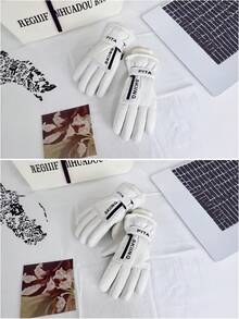 1SET Winter Gloves For Women Touchscreen Design All Season Warmth Thermal Insulation Soft Thermal Lined Non Slip Grip Suitable For Driving Skiing Hiking Running Party Halloween Christmas Daily Outdoor Activities Cold Weather Essentials Fashionable Comfort - Multicolor - View 8