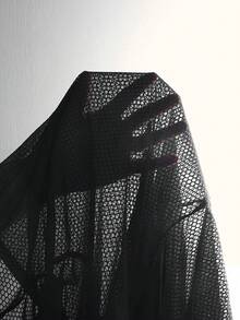 SHEIN Sports 2件套女式纯色短袖抽绳连帽运动衫套装 - 彩色 - 查看 6