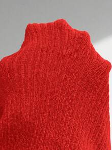 EMERY ROSE Women Casual Solid Wrap Sweater For Autumn & Winter, Christmas - Burnt Orange - View 4