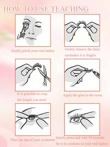 Cílios Postiços Estilo Raposa Naturais, Longos e Esvoaçantes para Maquiagem Diária e de Festa, Cílios Postiços Estilo Olho de Gato e Fada para Visual Glamoroso, Tiras de Cílios, Cílios, Cílios Postiços - Cílios de gato - Visão 6