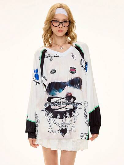 J-Fashion Top sin mangas con gráfico de perrito, estilo casual y chic para mujer