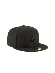 New Era 59Fifty Hat MLB Basic Los Angeles Dodgers LA Black Fitted Men's Cap Black