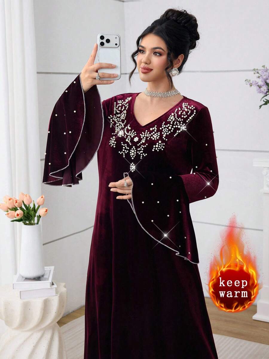 Camicetta Elegante Allegra K In Velluto Con Scollo A Cuore, Maniche Lunghe A Sbuffo E Orlo Peplum