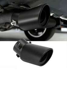 Universal Car Exhaust Tail Pipe Tip Stainless Steel Muffler Accessory SUV Truck Custom Fit Upgrade Easy Installation Vehicle Modification Enhancement - Multicolor - View 3