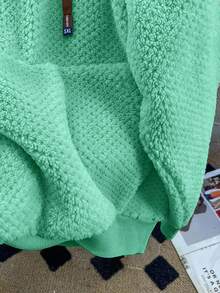 GlowEve 25件秋冬新款高端小众毛绒保暖连体卫衣 - 薄荷綠 - 查看 3