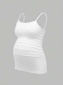 Modmama 孕妇褶皱无袖背心，夏季，孕妇装