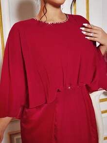 Cravure 女士优雅精致的秋季大码连衣裙采用编织工艺