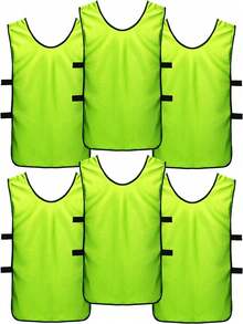 6件装篮球足球训练背心比赛服团队服装扩展运动服广告背心号码适合儿童成人/足球围兜/对抗背心