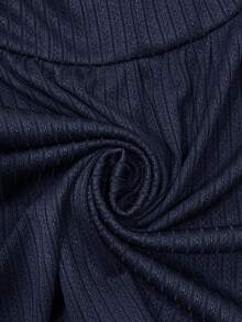 Elaquor Plus Size Solid Color Casual Long Sleeve T-Shirt, Autumn