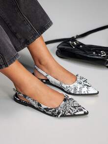 CUCCOO GRLICON Women's Fashion Snake Skin Pattern Flat Loafers, Y2K Punk Motorcycle Style - Multicolor - View 6