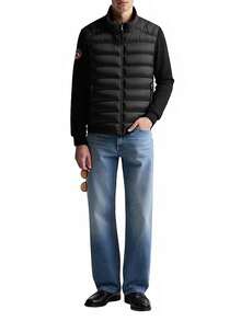 Men's Hybrid Bomber Jacket Black - Black - View 3