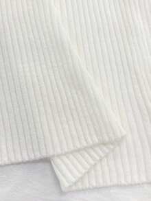 Franclia Women's Autumn/Winter New Elegant French Style Casual Refined Gentle Petite Slim Fit Metal Letter Pullover Sweater Top - White - View 8