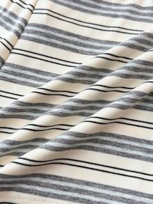 Teen Girls Striped Knit Biker Shorts/Leggings - Multicolor - View 7