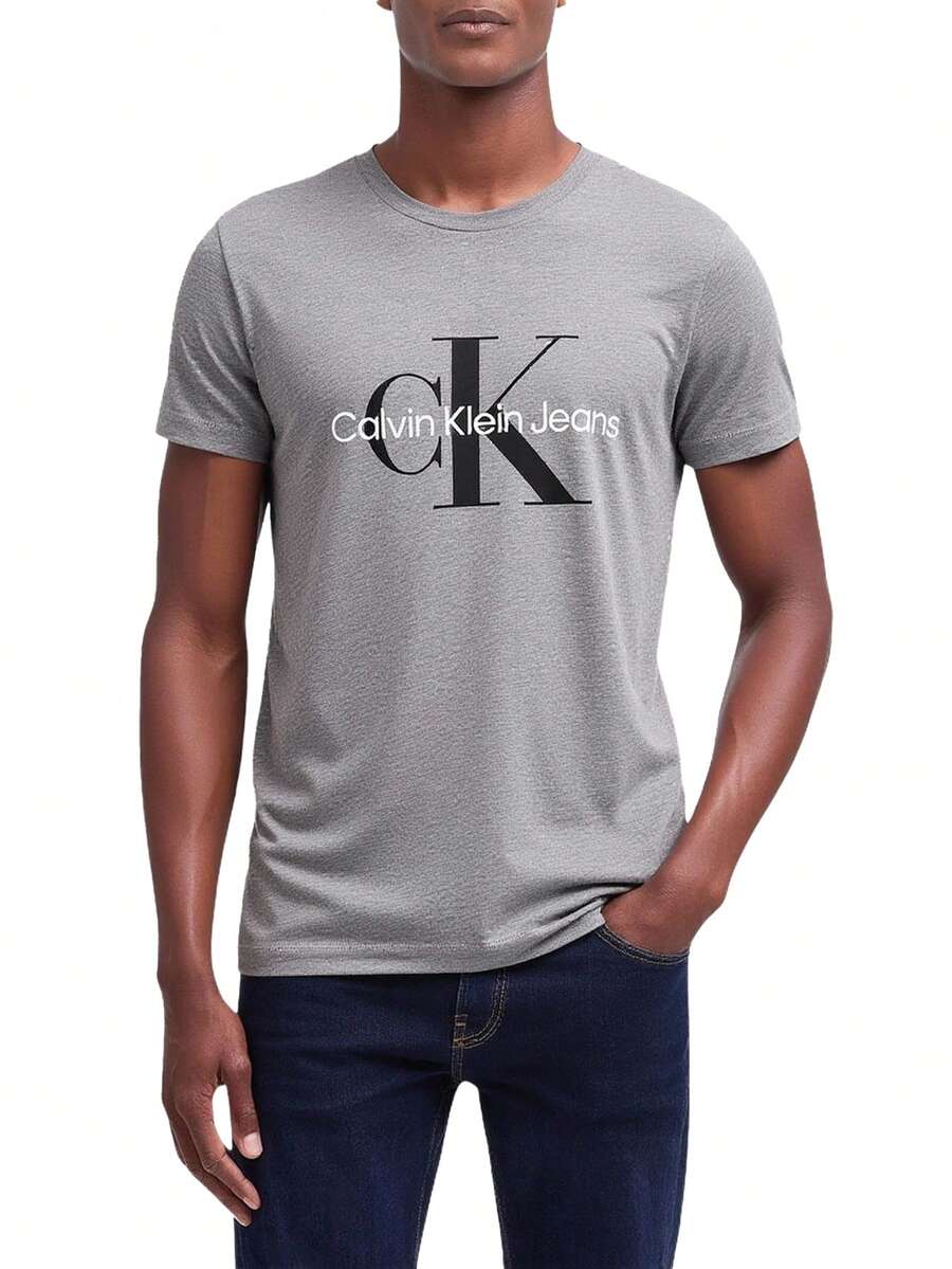 Calvin Klein Men´S T-Shirt Mid Grey Heather - Mid Grey Heather - View 1