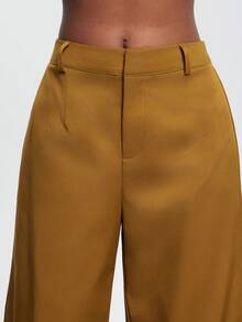 NYA SZN Kiara Pants High Rise Straight Leg Flowy Business Casual Office Streetwear Holiday Winter Carnival Outfits For Women - Yellow - View 5