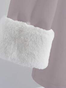 GlowEve Women's Elegant Bow Decor Overcoat, Autumn/Winter - Pink - View 4