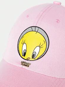 LOONEY TUNES X SHEIN 女士印花棒球帽粉色 - 粉色 - 查看 3