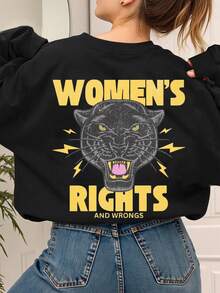 INAWLY Sweatshirt, Feminism, Pro Choice Shirt, Gift, Equal Rights Sweatshirt, Autumn And Winter - Pink - View 2