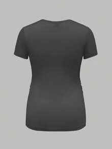 Modmama Maternity Summer City Leisure Round Neck Short Sleeve Solid Color Slim Multi-Color Pregnancy T-Shirt