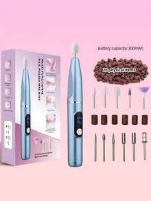 Teckwe Electric Nail Grinder, Professional Nail Drill Machine, 15000RPM High Speed, Grinder With 11 Sanding Bits, 26 Sanding Bands And LCD Display,Professional Home Nail Care, Filing, Buffing, Shaping, Cuticle Care, Suitable For Nail Salons And Home Use, Nail Polish Remover, Professional Nail Tools, Electric Nail File, Stylish Design, Good Gift - Multicolor - View 2