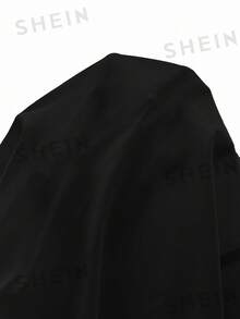 KIZN Winter Studded Dot Oversized Blazer Jacket With Padded Shoulders Long Sleeve Button Front Double Breasted Style Evening Party Outerwear - Black - View 8
